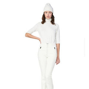Holden High Waisted Soft Shell Ski Winter Pants in White Large